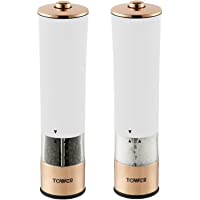 TOWER Electric - Molinillo de Sal y Pimienta (Acero Inoxidable- Cuerpo de Tacto Suave)- Color Oro Rosa- Acero Inoxidable…